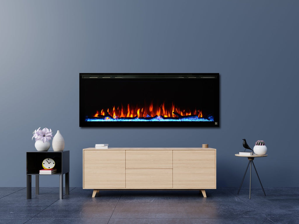 Touchstone Sideline Elite 42" Linear Flush Mount WiFi Enabled Smart Electric Fireplace - (Alexa / Google Compatible) 80042