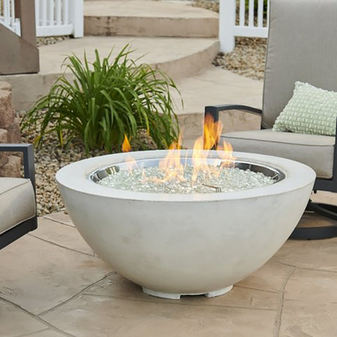 The Outdoor GreatRoom Company White Cove 42" Round Gas Fire Pit Bowl | CV-30WT
