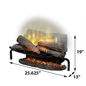 Image of Dimplex Revillusion® 25" Electric Fireplace Plug-In Log Set - Electric Fireplace - Dimplex - ElectricFireplacesPlus.com