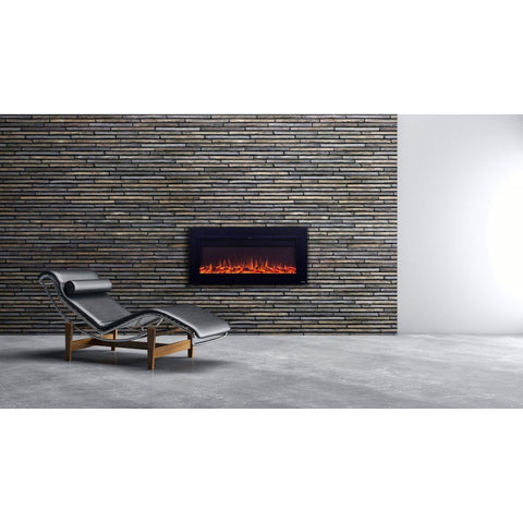 Image of Touchstone Sideline Steel 50" Flush Mount Electric Fireplace - Electric Fireplace - Touchstone - ElectricFireplacesPlus.com