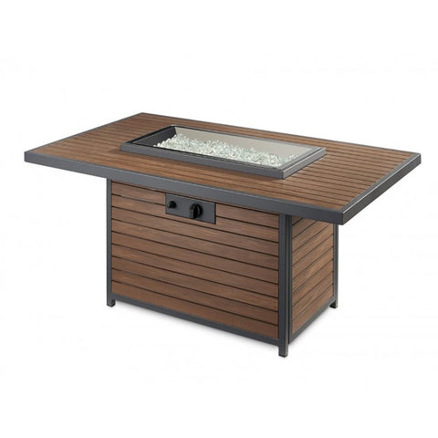 Image of The Outdoor GreatRoom Company Kenwood Rectangular Chat Height Gas Fire Pit Table | KW-1224-19-K