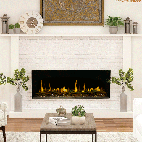Image of Modern Flames Orion Multi 100" Virtual Fireplace | Recessed Mount | Single Or Multi-Sided | OR100-MULTI | Tall Flame Upgrade Included