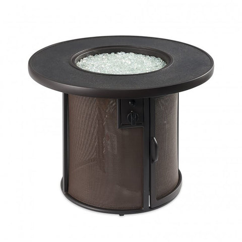 Image of The Outdoor GreatRoom Company Brown Stonefire Round Gas Fire Pit Table | SF-32-K