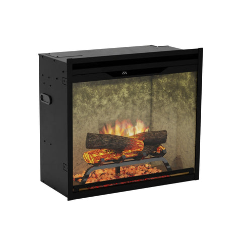 Image of Dimplex Revillusion® 24-Inch Built-In Electric Fireplace - Weathered Concrete Backer Panels - REV24-WC | 500005128