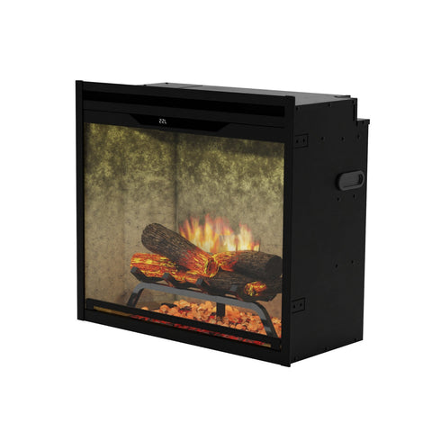Image of Dimplex Revillusion® 24-Inch Built-In Electric Fireplace - Weathered Concrete Backer Panels - REV24-WC | 500005128