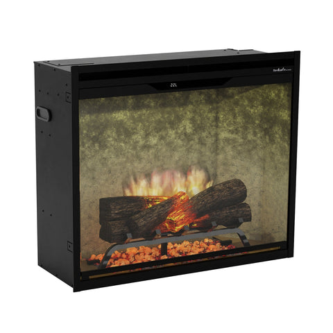 Image of Dimplex Revillusion® 30-Inch Built-In Electric Fireplace - Weathered Concrete Backer Panels - REV30-WC | 500005131