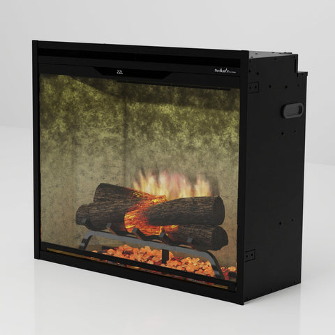 Image of Dimplex Revillusion® 30-Inch Built-In Electric Fireplace - Weathered Concrete Backer Panels - REV30-WC | 500005131