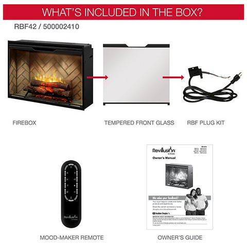 Image of Dimplex Revillusion 42in Built-In Firebox – Black REV42-BL | 500005450