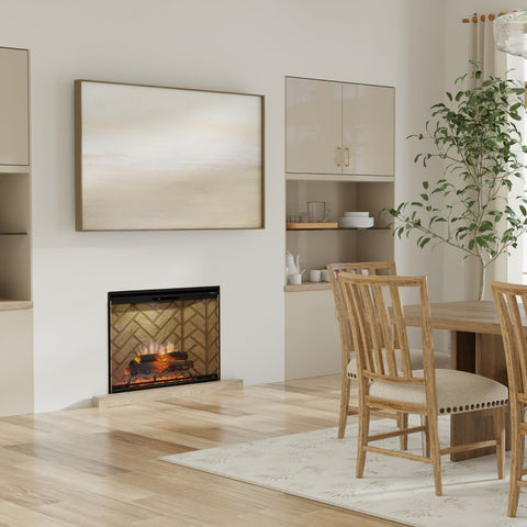 Dimplex Revillusion® 24-Inch Built-In Electric Fireplace - Herringbone Backer Panels - REV24-HB | 500005733