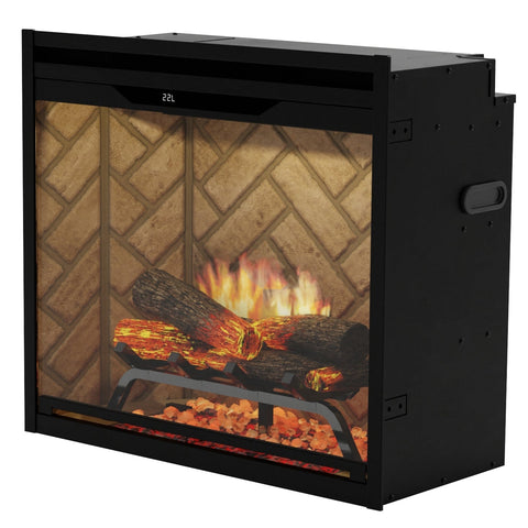 Dimplex Revillusion® 24-Inch Built-In Electric Fireplace - Herringbone Backer Panels - REV24-HB | 500005733