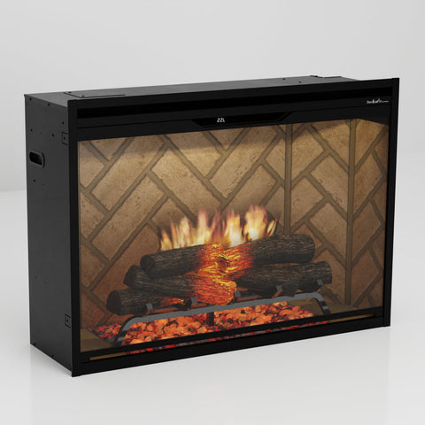 Image of Dimplex Revillusion® 36-Inch Built-In Electric Fireplace - Herringbone Backer Panels - REV36-HB | 500005735