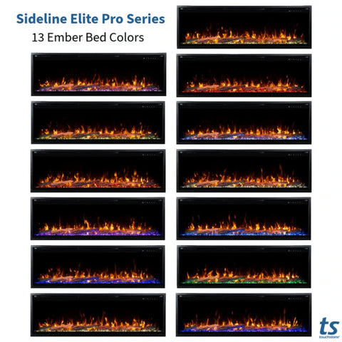 Image of Touchstone Sideline Elite Pro 50-inch Black Smart Electric Fireplace | 80057