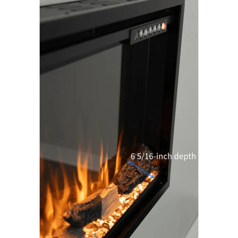 Image of Touchstone Sideline Elite Pro 50-inch Black Smart Electric Fireplace | 80057
