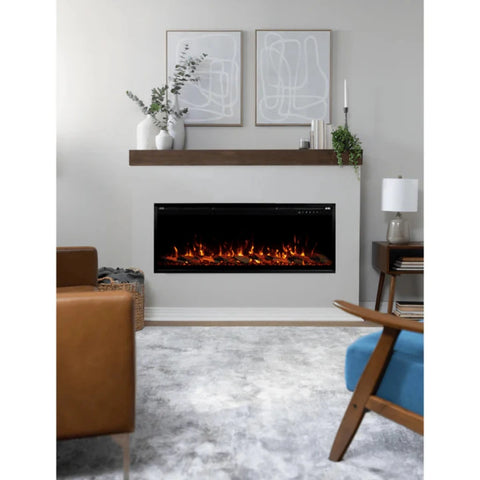 Touchstone Sideline Elite Pro 50-inch Black Smart Electric Fireplace | 80057