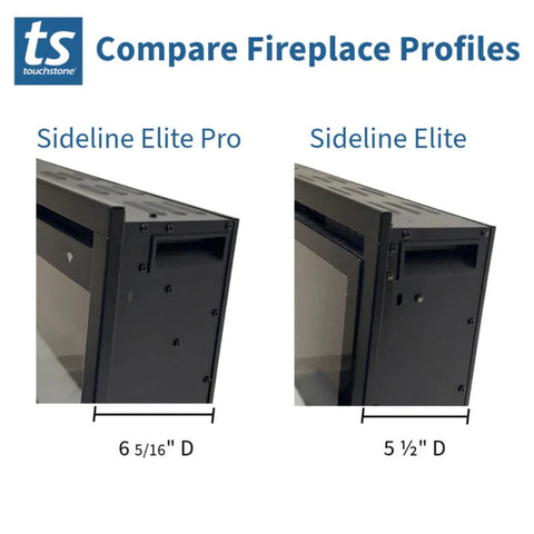 Image of Touchstone Sideline Elite Pro 50-inch Black Smart Electric Fireplace | 80057