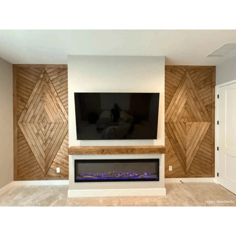 Image of Touchstone Sideline Elite Pro 72-inch Black Smart Electric Fireplace | 80059