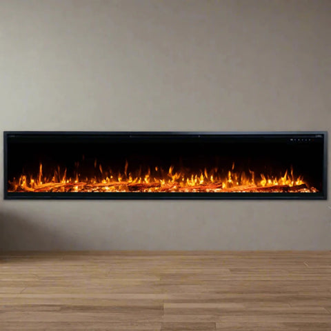 Touchstone Sideline Elite Pro 100-inch Black Smart Electric Fireplace | 80063