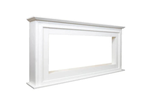 Image of Touchstone Sideline Elite Pro 50-inch White semi-gloss MDF Smart Electric Fireplace with Encase Surround Mantel | 91004