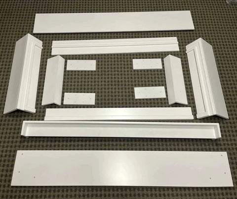 Image of Touchstone Sideline Elite Pro 60-inch White semi-gloss MDF Smart Electric Fireplace with Encase Surround Mantel | 91014