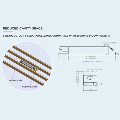 Image of Bromic Heating Ceiling Recess Kit For Platinum 4500W Electric Infrared Heater | BH3623000