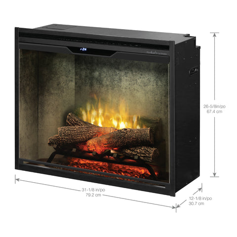 Image of Dimplex Revillusion® 30-Inch Built-In Electric Fireplace - Weathered Concrete - RBF30WC-FG | 500002389