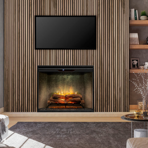 Image of Dimplex Revillusion® 36" Portrait Built-In Electric Fireplace - Weathered Concrete -  RBF36PWC-FG | 500002399