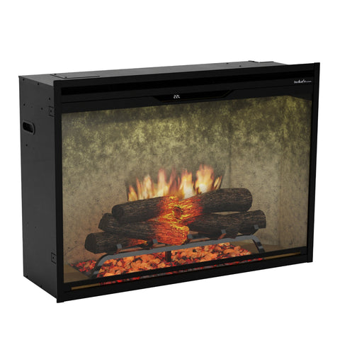 Image of NEW! Dimplex Revillusion® 36-Inch Built-In Electric Fireplace - Weathered Concrete Backer Panels - REV36-WC | 500005134