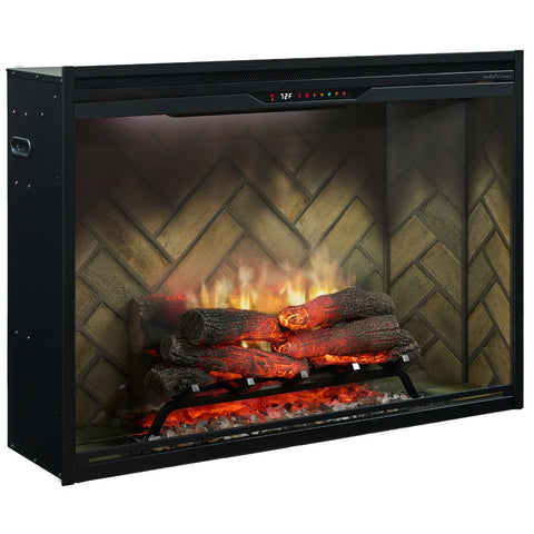 Image of NEW! Dimplex Revillusion® 42-Inch Built-In Electric Fireplace - Herringbone Backer Panels - REV42-HB | 500005737