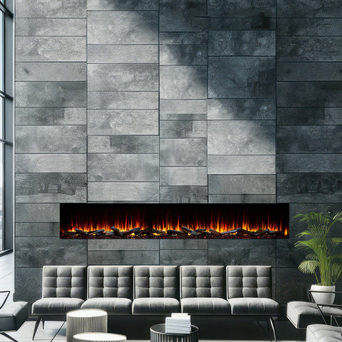 Image of SimpliFire Triton 78-Inch Multi-View Smart Electric Fireplace | SF-TR78