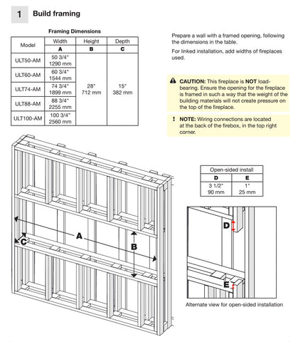 Image of Dimplex Ignite Ultra 60" Linear Electric Fireplace | Built-In | Single Sided Or Multi Sided | ULT60-AM | 500003151