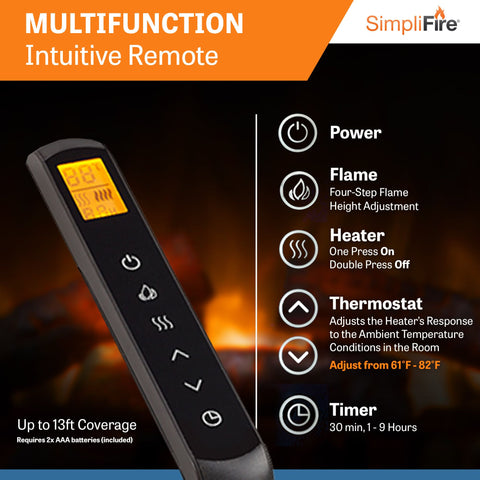 Image of SimpliFire 36" Built-In Electric Fireplace | SF-BI36-EB