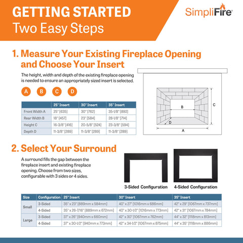 Image of SimpliFire 25" Traditional Electric Fireplace Insert | SF-INS25