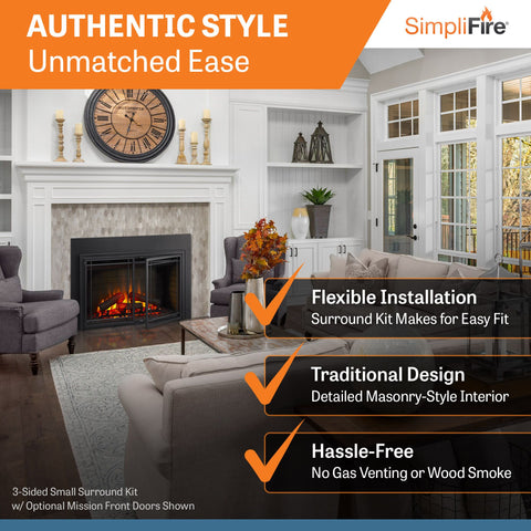 Image of SimpliFire 35" Traditional Electric Fireplace Insert | SF-INS35