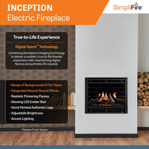 Image of SimpliFire 36" Inception Traditional Electric Fireplace | SF-INC36