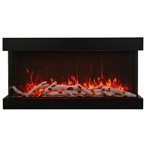 Image of Amantii 40" Tru View XL XT 3 Sided Glass Electric Fireplace | 40-TRV-XL-XT