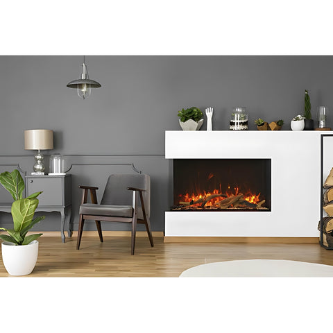 Image of Amantii 40" Tru View XL XT 3 Sided Glass Electric Fireplace | 40-TRV-XL-XT