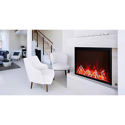 Image of Amantii 40" Tru View XL XT 3 Sided Glass Electric Fireplace | 40-TRV-XL-XT