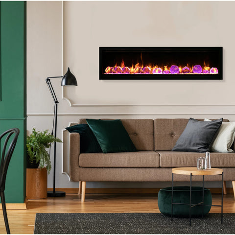 Image of Amantii 60" Symmetry Lumina Electric Fireplace | SYM-60-LUMINA