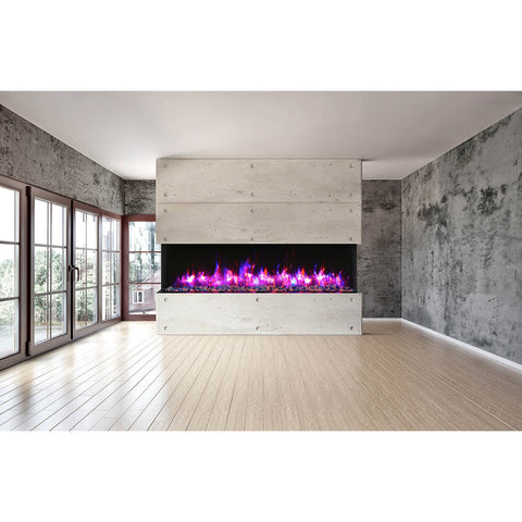 Image of Amantii 88" Tru View XL XT 3 Sided Glass Electric Fireplace | 88-TRV-XL-XT