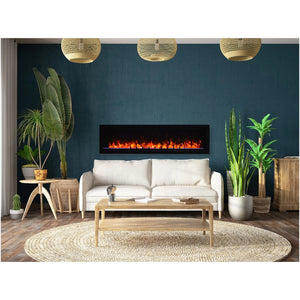 Amantii Evolution Linear 60" Fire & Ice Electric Fireplace | EVO6020