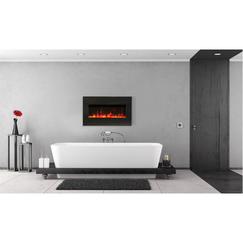 Image of Amantii Panorama BI Series 30" Extra Slim Smart Electric Fireplace | BI-30-XTRASLIM