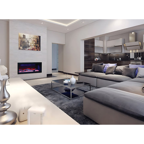 Image of Amantii Panorama BI Series 50" Deep Smart Electric Fireplace | BI-50-DEEP-OD