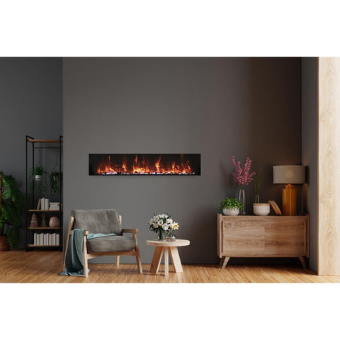 Image of Amantii Panorama BI Series 60" Extra Slim Smart Electric Fireplace | BI-60-XTRASLIM