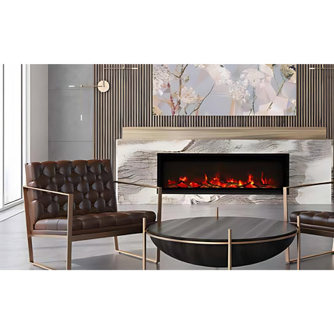 Image of Amantii Panorama BI Series 60" Extra Slim Smart Electric Fireplace | BI-60-XTRASLIM