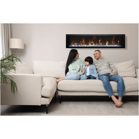 Image of Amantii Panorama BI Series 72" Slim Smart Electric Fireplace | BI-72-SLIM-OD