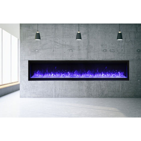 Image of Amantii Symmetry XT Smart 100" Indoor/Outdoor Built-in Electric Fireplace | SYM-100-XT