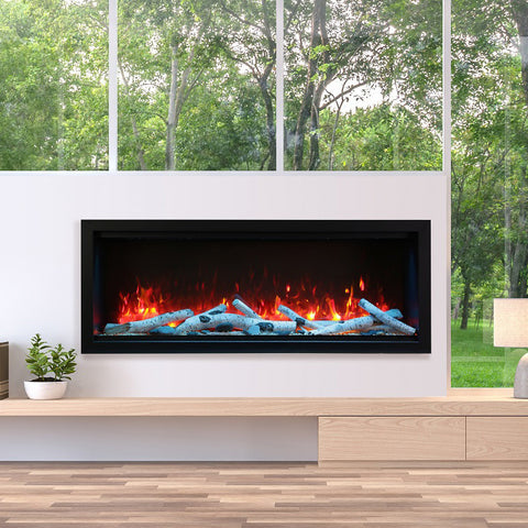 Image of Amantii Symmetry XT Smart 60" Indoor/Outdoor Built-in Electric Fireplace | SYM-60-XT