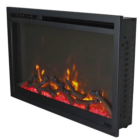 Image of Amantii TRD Traditional Series 30" Xtra Slim Smart Electric Fireplace | TRD-30-XTRASLIM