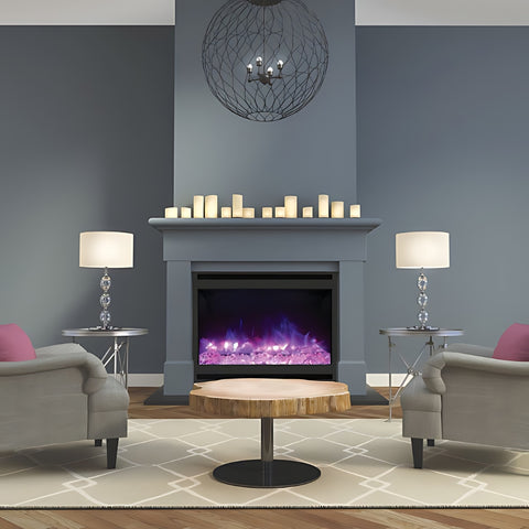 Image of Amantii TRD Traditional Series ZECL 3228 STL Electric Fireplace | ZECL-31-3228-STL