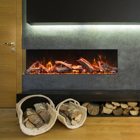 Image of Amantii Tru View Bespoke 55" 3-Sided Built-in Electric Fireplace | TRV-55 BESPOKE